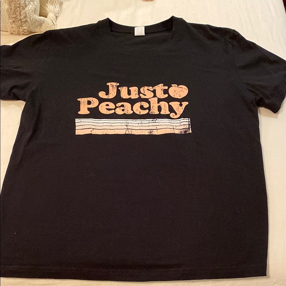 Orange and Black Short Sleeve Tee with Retro Vibe